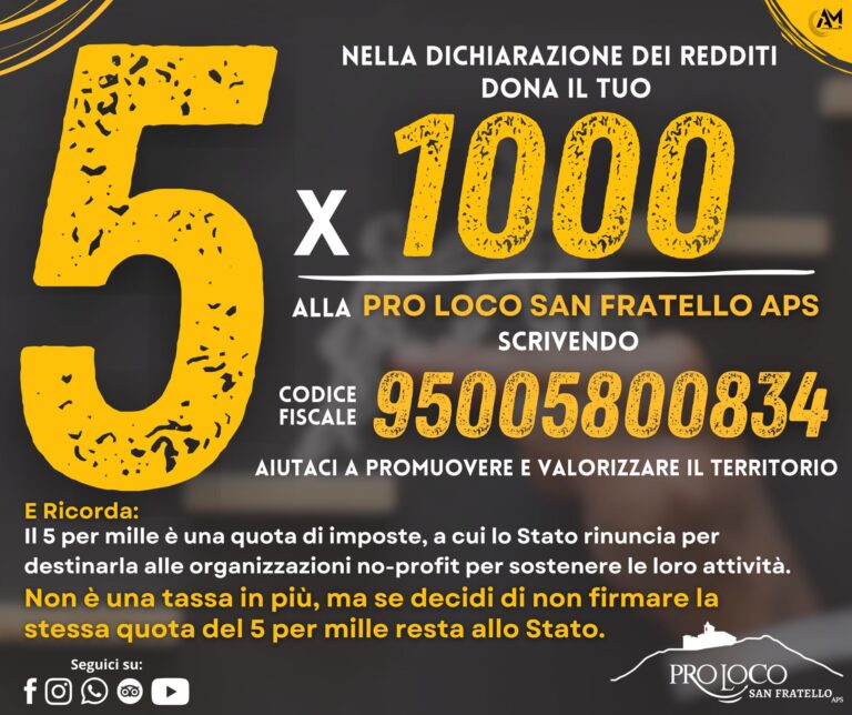5x1000 associazione Pro Loco